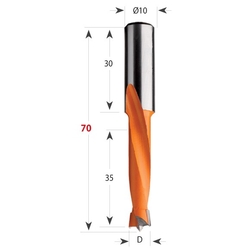 CMT 311 Vrták kolíkovací nepriechodzí S10 L70 HW - D9x35 S=10x30 L70 L