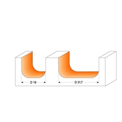 CMT C951 Žliabková fréza - R6,4 D31,7x16 S=12 HM