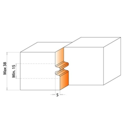 CMT Fréza na spoje dvojzub MAN - D120x40 d50 Z2 ALU