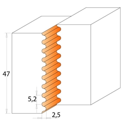 CMT Fréza na spoje škárovky MAN - D105x50 d40 Z2 ALU