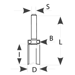 IGM Fachmann M112 Drážkovacia fréza s ložiskom - D19x50 L93,9 S=12 HM