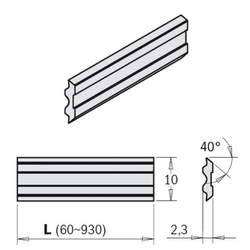 IGM Hobľovací nôž HW Tersa Black Oxide - 635x10x2,3 