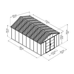 Palram - Canopia Rozšiřovací modul 11x4,1 pro domky série Yukon 11 (antracit)