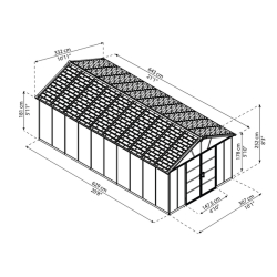 Palram - Canopia Rozšiřovací modul 11x4,1 pro domky série Yukon 11 (antracit)