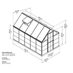 Palram - Canopia Hybrid 6x10 polykarbonátový skleník