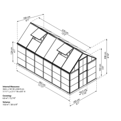 Palram - Canopia Hybrid 6x12 polykarbonátový skleník