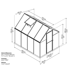 Palram - Canopia Multiline 6x8 polykarbonátový skleník