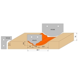 CMT C615 Sada na dvierka 4ks CNC S=20mm