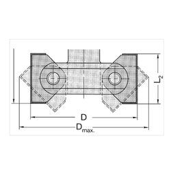 IGM Nastaviteľná uhlová CNC fréza HM - D85x39,5 Dmax102  L92 S=20 Z2