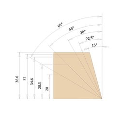 IGM Nastaviteľná uhlová CNC fréza HM - D85x39,5 Dmax102  L92 S=20 Z2