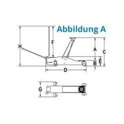 Pojazdný zdvihák hydraulický GRH 2/330 L 2 t