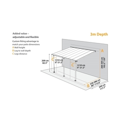 Palram - Canopia Sierra 3000 bielá 3 x 3 hliníková (montovaná) pergola