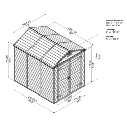 Palram - Canopia Skylight 6x8 hnedý záhradný domček